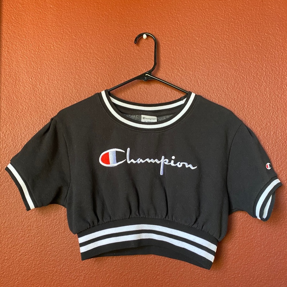 black champion crop top